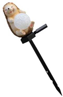 Toddmomy 1Stk Solar-Cartoon-Licht solarleuchten für außen solar gartenbeleuchtung Igel Gartenbeleuchtung LED Lichter Sonnenlicht Ornament Solarenergielampe Lampe in Igelform Windmühle Harz