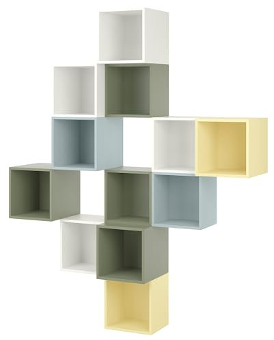 EKET Wandschrankkombination, 175x35x210 cm, mehrfarbig/weiß