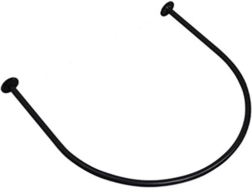 ZCFXIFGF Rideau De Salle D'essayage, Tringle en Métal, Magasin Vêtements, Tringle À Rideau, Vestiaire, Étagère en Forme De U pour Magasin Vêtements, Boutique, Magasin Robes De Mariée (Couleur : Zwart