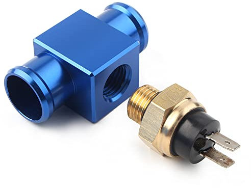 Bacar Motorcycle Temperature Switch Radiator Fan Switch Degree Electric Engine Cooling Fan Thermostat Switch 22mm Blue for Most 125-530cc s kx kx klx kdx yz YZF wr dt xt ttr