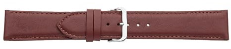 Eichmüller Verjüngendes Lederband in 14-22 mm Uhrenarmband mit Naht (22 mm, Cognac)