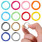 JIYIN 12 Stück Rund Karabinerhaken, 24mm Schlüsselringe O Ring Feder Clips Ringkarabiner Karabinerhaken Metall Karabiner Ring für Schlüsselanhänger Taschen DIY Handwerk