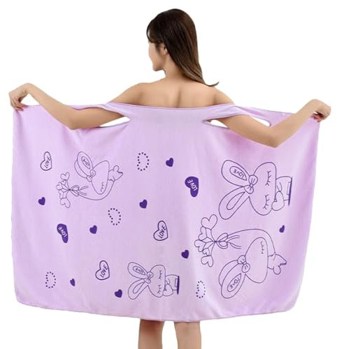 Generisch Frauenbadetuch, schnelles, trockenes, tragbares Spa -Handtuch, weiche Mikrofaser -Körperpackung, Strandhandtuchkleid, Damen Saunakilt Bademäntel für Spa Dusche Verstellbare Robe