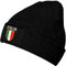Beanie Mütze Italia Italien Italienische Flagge Schwarz Strickmütze Unisex Wintermütze Weich Cuffed Hats Für Travel Running Camping
