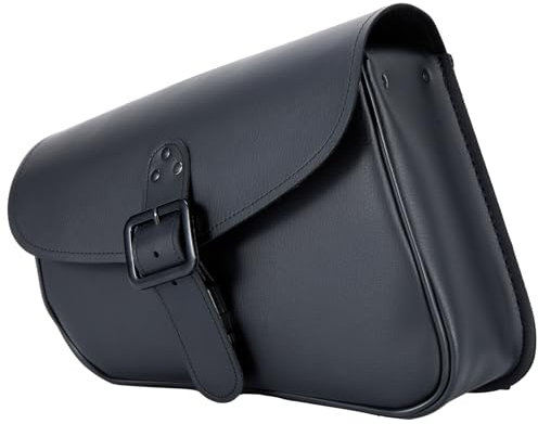 Dream Apparel Motorrad Schwinge Tasche mit schwarzem Kunstleder, Schwingarmtasche Motorrad Satteltasche Linke Seite Werkzeugtasche Fit für Sportster Street Rebel 300 500 Dual Shock Modelle, EIN