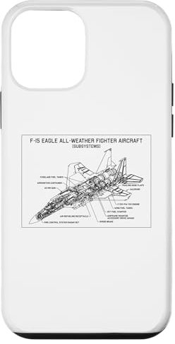 Hülle für iPhone 12 mini F-15 Eagle Jet Fighter Plane Infografik-Diagramm