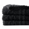 Battilo Black Knit Throw Blanket for Couch, Woven Chenille Throw Blankets for Living Room, Soft Black Throws, Decorative Sofa Blanket, 130x170cm