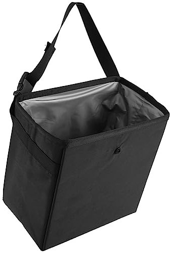 Auto-Mülleimer, hängender Auto-Mülleimer, faltbar, Auto-Müllsack, Mülleimer, faltbar, Auto-Organizer, Aufbewahrungsbox, Auto-Mülleimer für Auto, SUV, LKW, Minivan, Auto, Schwarz (Black, One Size)