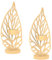 PLUSHCEWT Set di 2 Porta Candele da Tavolo metallo moderno Portacandele Foglie Design elegante Candeliere Portacandele da tavolo Candelabro per feste a casa Soggiorno Cene Decorazione (B)