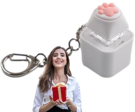 Fidget Key Spielzeug – Tastatur Fidget Clicker, kompaktes Design | Key Cube Fidget mit 6 Lichtern, lustiges Spielzeug für und Erwachsene, zum Aufhängen an Telefonhüllen, Taschen, Schlüssel