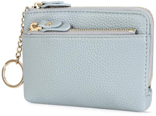 RRANCharltu Portafoglio Donna Piccolo, Portamonete Donna in Pelle con Portachiavi Borsellino Piccolo Portafoglio Ragazza con Cerniera e Porta Carte, Blu