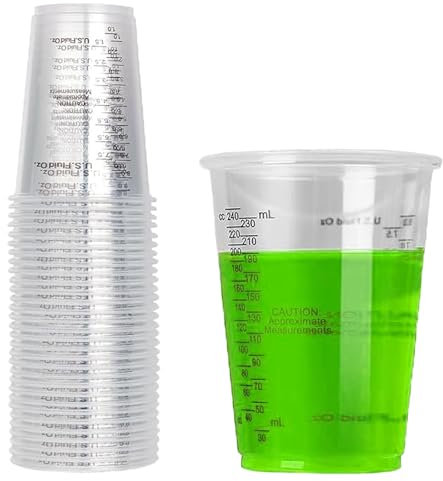 Vaso Mezclador de Resina Epoxi, Mezclador de 30 Piezas con Escala, vaso de Pintura de 240 ml, Vaso para Mezclar Pintura con Escala, para Pinturas y Pigmentos(Reutilizable)