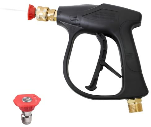 QIHANS High Pressure Washer Gun 4000PSI with 360 Swivel, Car Washer Gun with M22 15mm Brass Coupler for Pressure Power Washers for car Washing, Cleaning and Watering Flowers