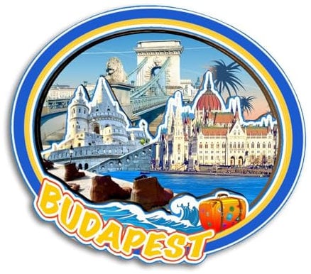Quwsne Fridge Magnet Budapest Hungary Fridge Magnet City Travel Souvenirs 3D Tourist Gifts Classic Monuments Handmade Crafts Home Decoration -3924