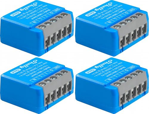 SHELLY Relais 1 Mini Gen4, 8 A, WLAN, Bluetooth, blau, 4 Stück