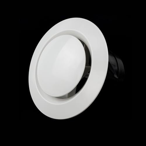 1 Pcs 4/100mm Round Ceiling Vent,Round Indoor Vent Covers for Walls,Adjustable Plastic Air Vent Diffuser with Fixing Ring for Bathroom Office Kitchen and Ventilation Systems