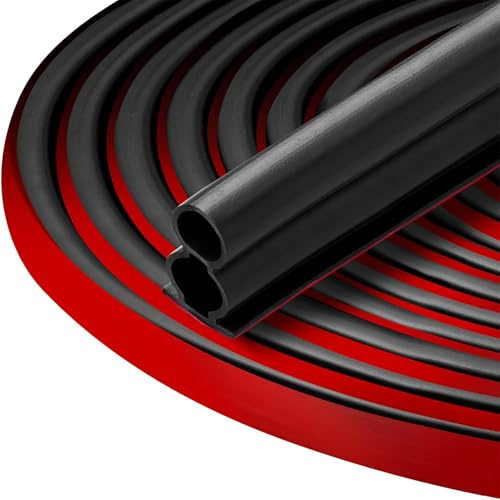 ZhenSFlourish Tür Dichtung, Fensterdichtung Selbstklebend, Door Seal | Tür Dichtungsband, Zugsperre, Kollisionsschutz, Lärmschutz, Energieeffizienz, wetterfest, 5m(L) x 10mm(B) x 15mm(T), Schwarz