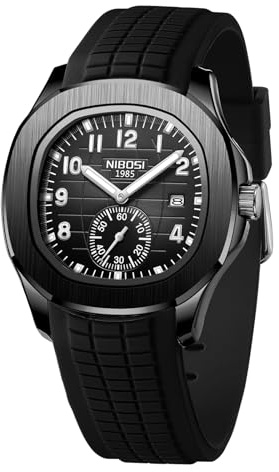 NIBOSI Uhren Herren Analog Quarz Armbanduhr Herren Wasserdicht Datum | 30 m wasserdicht, quadratisches Zifferblatt, klassische Vintage-Armbanduhr für Herren