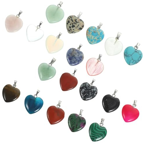 Toyvian 20 Stück Kristallklarer Herz Anhänger Herzförmige Hängeaccessoires aus Leichtem Kristall Selbstgemacht Armbandschmuck und Halsketten Ornamente für Bastelarbeiten Zufällige Farbe