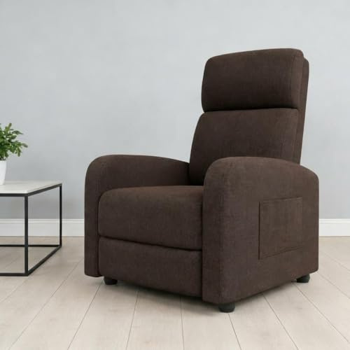 PortoAlegre Relaxsessel Fernsehsessel Ruhesessel Liegesessel mit Liege-Funktion Polstersessel Leinen verstellbar Einzelliegesessel Wohnzimmer Schlafzimmer Heimkino
