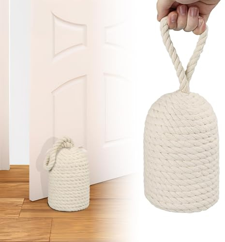 Decorative Door Stop, Weighted Door Stopper with Handle, Heavy Large Indoor Doorstop for Window Wedge Bookend Home Wedge (2.5 kg, 12.5 x 20 cm)