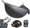 NATUREFUN Hamaca Ultraligera para Viaje y Camping (275x140 cm) | 300kg de Capacidad de Carga,Transpirable, Nylon de Paracaídas de Secado Rápido | 2X Mosquetones Premium, 2X Correas de Nylon Incluidas