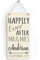 Personalised Happily Ever After Wedding Anniversary Sign in Cream - Custom Surname & Date