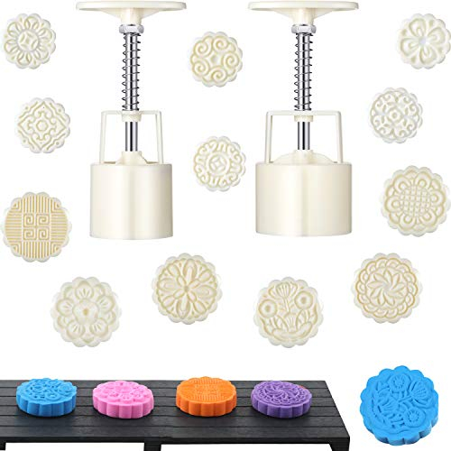 14 Stücke Bade Bomben Form Kit mit 2 Stücken Bade Bomben Presse mit 12 Stücken Stempeln zur Herstellung von DIY Bade Bomben Werkzeugen