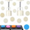 14 Stücke Bade Bomben Form Kit mit 2 Stücken Bade Bomben Presse mit 12 Stücken Stempeln zur Herstellung von DIY Bade Bomben Werkzeugen