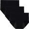 INNERSY Periodenunterschwäsche Schwarz High Waist Menstruation Unterwäsche Period Panties 3 Pack (48, Schwarz)