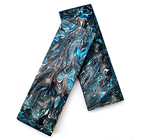 Aibote 1 Pair of Knife Handle Scales Colourful Resin Handles Plate Knife Custom DIY Material Tools for Jewellery Making Empty Blades (A,120 x 40 x 8 mm)