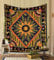 THE ART BOX Batik-Tapisserie mit brennender Sonne, himmlischer Sonne, Mond, Stern, Planet, Bohemian-Poster, Trippy-Tischdecke, psychedelische Tagesdecke, Wandbehang, Boho, Hippie, Strand, Decke,