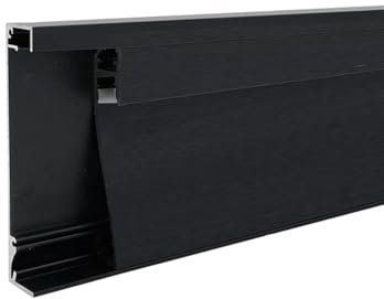 PROFILO BATTISCOPA IN ALLUMINIO 2M COLORE NERO PER STRISCIA LED BARRA-18-2M