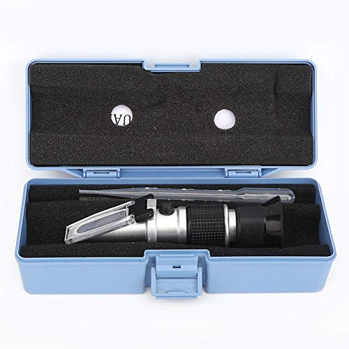 Oumefar Genaues Brix-Refraktometer 0~90% Handheld-Zuckertester-Messgerät mit doppelter Skala Unterstützt die automatische Temperaturkompensation für Biermilch-Fruchtsaft