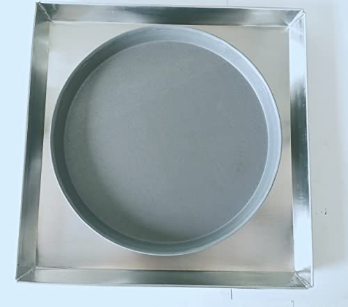 G.T. INOX SET TEGLIA FURBA - 1Teglia quadrata alluminio puro 35x35 bordo svasato h. 3 cm - fondo satinato + 2 TEGLIE ANTIADERENTI ø 28 h. 2.5