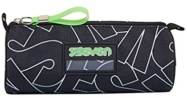 Seven Federmäppchen, Mäppchen, Federtasche für Schreibwaren, Mädchen&Jungen, Schule und Gymnasium, Teenager, schwarz, COOL Type