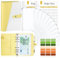 Raccoglitore Notebook A6, TAOPE Portadocumenti in Pelle PU con 12 Trasparente Sacchetti Cerniera Compilabile per Budget di Contanti Organizzatore di Buste Risparmio di Denaro - Giallo