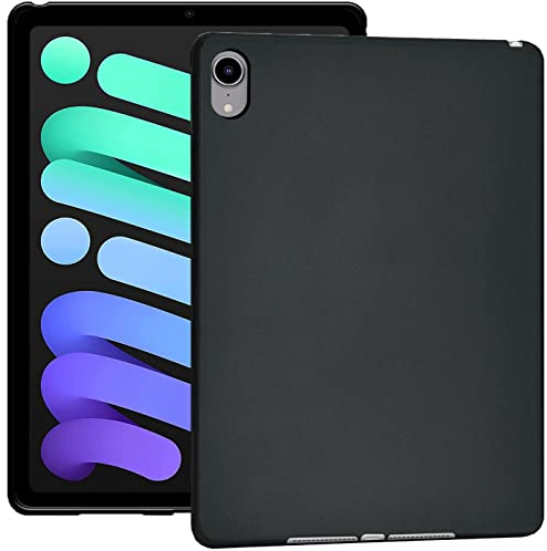 Verco Hülle für iPad Mini 6, Schutzhülle Tablet Tasche Silikon Case Slim Cover für iPad Mini 2021, Schwarz