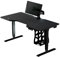 LeetDesk Dark Gaming Tisch in Schwarz - Elektrisch Höhenverstellbarer Schreibtisch - Computertisch - Ergonomisch - Minimalistisch - 160x80 cm - Cockpit