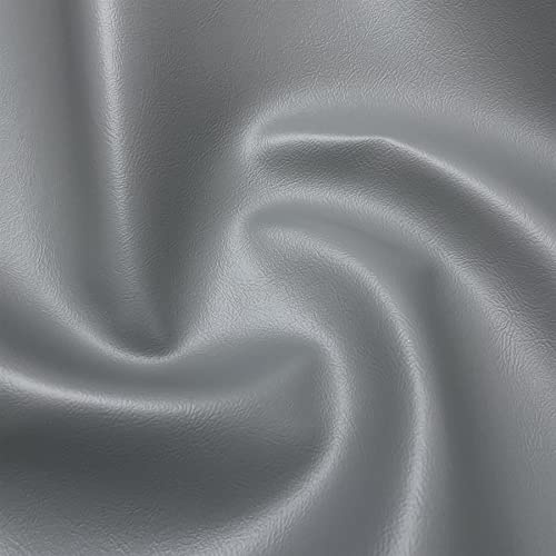 Fire Retardant Faux Leather Thick Leatherette Vehicle Restoration Sofa Upholstery Fabric - Suitable for Domestic and Commercial use - Dark Grey - 10 Metres