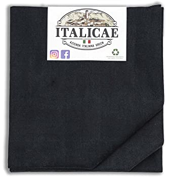 ITALICAE panni microfibra MADE IN ITALY 3PZ 60x40 cm- panno vetri auto ultra assorbente perfetto anche per il lavaggio moto - Pezze microfibra nere - Ottime come panno per asciugare auto
