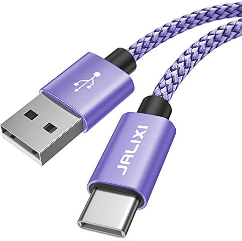 JALIXI USB C Cable 1M Fast Charge for Samsung Galaxy S23 S22 S10 A55 A54 A53 A35 A15 A14 A13 A12, USBC Charger Cable Type C Lead for iPhone 15 Pro Max, Purple