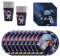 BlinBlin Outer Space Party Tableware, Astronaut Theme Party Dinnerware Plates, Cups Napkins,Galaxy Planet Theme Supplies, Serves 16 Guests