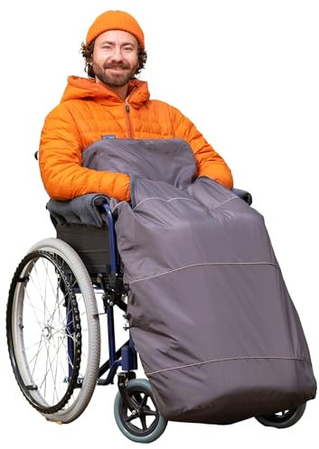 novely® OWEN PRO Fußsack Rollstuhl Soft Fleece Thermo Schlupfsack Rollstuhlsack Erwachsene Farbe: 02 Graphit