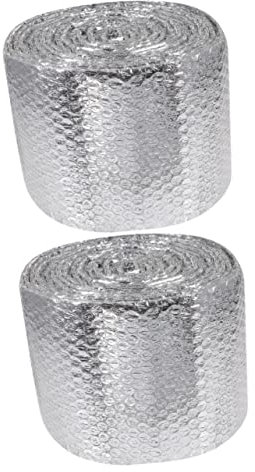 YARNOW 2 Rolls Bubble Reflective Foil Insulation Roll for Winter Windows Foam Insulation Kit