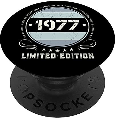 Vintage 1977 Popsockets für Telefon Retro lustig 1977 Geburtstag PopSockets mit austauschbarem PopGrip