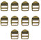 UAIAGM 10 pcs Heavy-Duty Zinc Alloy Ladder Lock Slider - 1 inch Adjustable Strap Buckles - Shinning Metal Buckles for Webbing Straps - Ideal for Paracord, Backpacks, and Outdoor Gear, Bronze, Medium