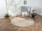 MY-RUG Teppich Shaggy Star Hochflor rund beige 150 x 150 cm - Esszimmer Teppich, Langflor, Pflegeleicht