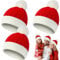 Suhine 3 Stück Weihnachten Strickmütze Nikolausmütze Nikolaus Strickmütze Santa Beanie Wolle Rot Christmas Caps für Erwachsene Damen Herren Familie Party, Rot und weiß, Medium, (Suhine-XFJLK092)