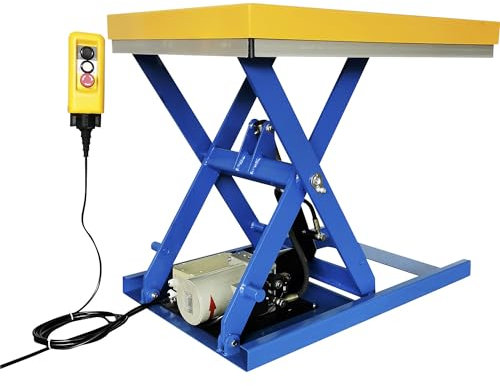 eurokraft | Hubtisch | Tragfähigkeit 500 kg | Plattform LxB 900 x 600 mm